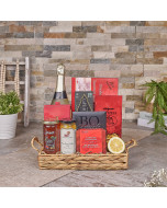 Champagne & Seafood Gift Tray, sparkling wine gift, sparkling wine, champagne gift, champagne, seafood gift, seafood, USA delivery