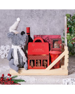 Chocolate Truffles & Sleigh Gift, christmas gift, christmas, holiday gift, holiday, wine gift, wine, gourmet gift, gourmet, chocolate gift, chocolate