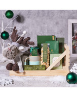Christmas Tea & Cookies Gift Basket, christmas gift, christmas, holiday gift, holiday, coffee gift, coffee, tea gift, tea