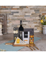 Elegant Kosher Wine & Cheese Basket