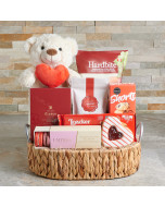 The Love Basket, Valentine's Day gifts, plush gifts, cookie gifts
