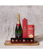 Dreamy Truffles & Champagne Gift Set, Valentine's Day gifts, sparkling wine gifts, cookie gifts, chocolate gifts