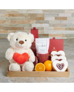 Tender Heart Tea Tray, Valentine's Day gifts, plush gifts, tea gifts