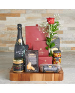 Romance & Entertaining Gift Basket, Valentine's Day gifts, sparkling wine gifts, gourmet gifts