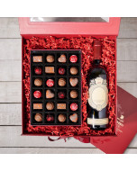 “L is for Love” Wine & Chocolate Gift Set, Valentine's Day gifts, chocolate gifts, wine gifts