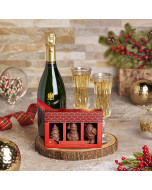 Holiday Cheers Champagne Gift Set, christmas gift, christmas, holiday gift, holiday, champagne gift, champagne, sparkling wine gift, sparkling wine, gourmet gift, gourmet
