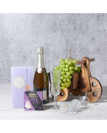 Champagne Gift with Grapes
