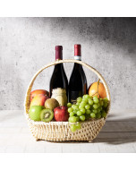 New Harvest Wine Gift Basket, wine gift baskets, gourmet gifts, gifts, fruit, fruit basket