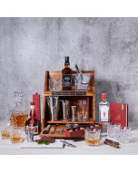 Extravagant Cocktail & Bar Set Gift, liquor gift, liquor, decanter gift, decanter, bar set, barkeeper gift, home bar, mixed drink gift