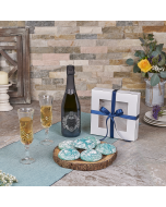 Kosher Champagne & Cookie Gift, champagne gift, champagne, sparkling wine gift, sparkling wine, cookie gift, cookie, kosher gift, kosher, USA delivery