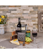 Kosher Wine & Cheese Platter, kosher gift, kosher, wine gift, wine, chocolate gift, chocolate, cheese gift, cheese, fruit gift, fruit, Set 28515-2024