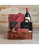 Luxe Chocolate & Wine Gift Basket