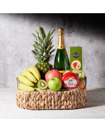 Great Harvest Champagne Gift Basket, champagne gift baskets, gourmet gifts, gifts, sparkling wine, fruit