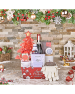 Merry Wine & Spa Gift Set, christmas gift, christmas, wine gift, wine, spa gift, spa, bath gift, bath, USA delivery