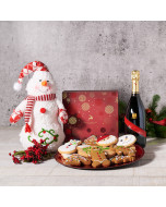 Christmas Cookie & Classic Snowman Set with Champagne