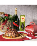 The Holiday Cheeseball Platter With Champagne, Champagne Gift Baskets, Christmas Gift Baskets, Xmas Gift Baskets, Gourmet Gift Baskets, Cheeseball, Snacks, Champagne, USA Delivery