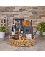 Seafood & Gourmet Treat Gift with Wine, wine gift, wine, chocolate gift, chocolate, salmon gift, salmon, seafood gift, seafood, Canada delivery, USA delivery