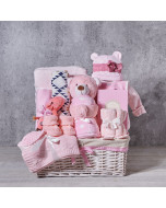 Lush & Cozy Baby Girl Gift Basket, baby gift, baby, baby girl gift, baby girl, baby shower gift, baby shower