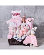 New Baby Girl Bubbly Welcoming Gift Basket