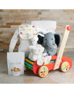 Soft Elephant Neutral Baby Walker Gift Set
