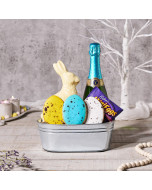 Sweet Tooth Easter Gift Basket, easter gift, easter, champagne gift, champagne, sparkling wine gift, sparkling wine, chocolate gift, chocolate