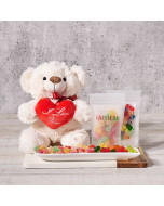 The Sweet Bear & Treat Gift, candy gift, candy, plush gift, plush, teddy bear gift, teddy bear, bear gift, bear