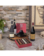 The Tre Vini Gift Basket - House Wines, wine gift, wine, luxury gift, luxury, decanter gift, decanter, Set 28459-2024