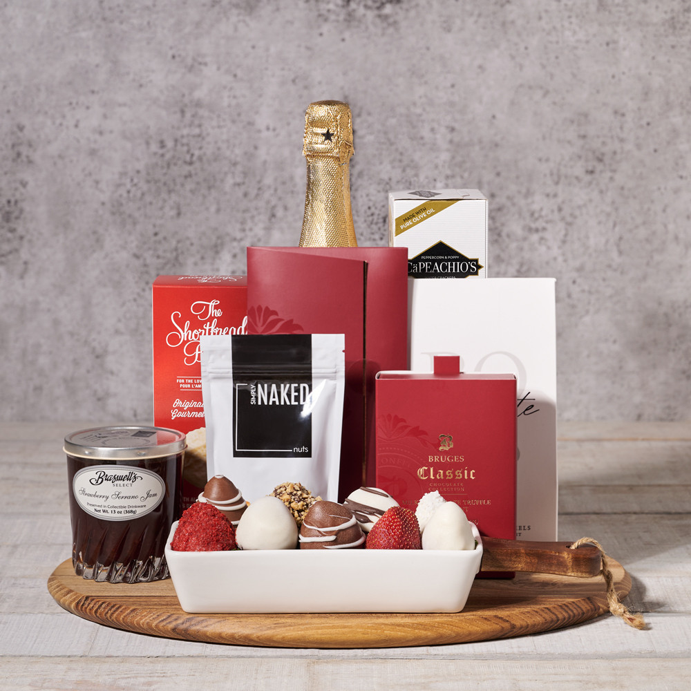 Christmas Champagne & Truffle Gift Set – Christmas gift baskets – US  delivery - Good 4 You Gift Baskets USA