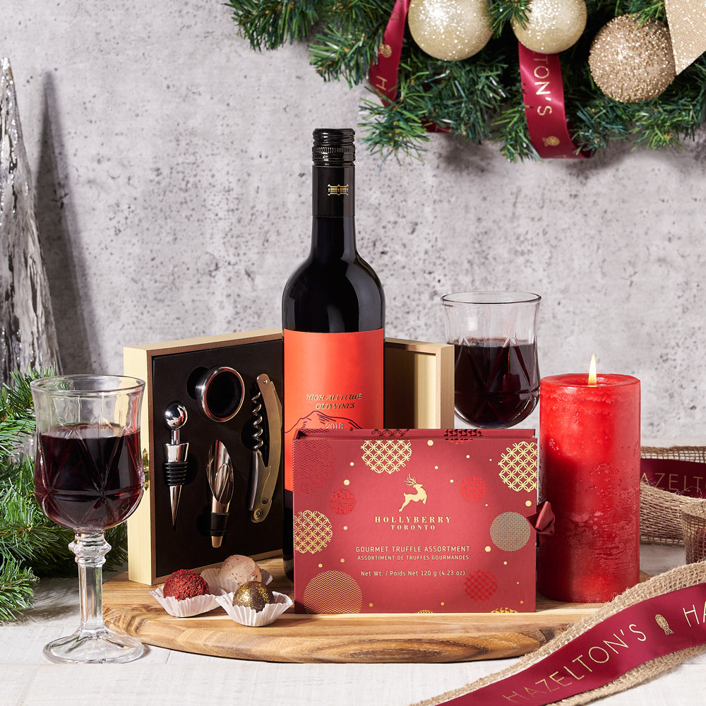 Christmas Wine & Truffle Gift – Christmas gift baskets – US