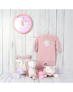 UNICORN THEMED GIFTS FOR THE BABY GIRL GIFT BASKET