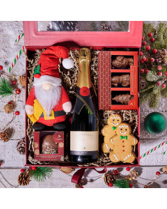 “Twas the Night” Champagne Gift Box, champagne gift, champagne, sparkling wine gift, sparkling wine, christmas gift, christmas, holiday gift, holiday, gourmet gift, gourmet