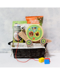 Hape Walk-A-Long Snail Baby Gift Basket