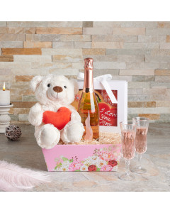 “I Love You Mom!” Gift Basket, mother's day, mother's day gift, champagne, champagne gift