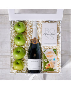 Fruit & Cheese Gift Box with Champagne, gourmet gift, gourmet, champagne gift, champagne, sparkling wine gift, sparkling wine, fruit gift, fruit