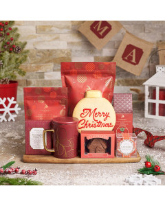 Christmas Cookies & Treats Basket, christmas gift, christmas, holiday gift, holiday, tea gift, tea, gourmet gift, gourmet