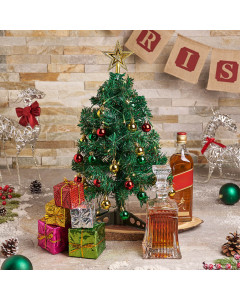Christmas Tree & Spirits Gift, christmas gift, christmas, holiday gift, holiday, liquor gift, liquor