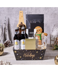 Christmas Beer & Snacks Gift Basket