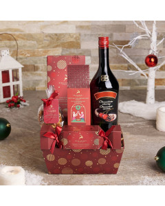 Decadent Chocolate & Rich Liquor Holiday Gift Set, christmas gift, christmas, holiday gift, holiday, gourmet gift, gourmet, candy gift, candy