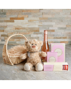 Fanciful Champagne & Chocolate Gift, Valentine's Day gifts, plush gifts, sparkling wine gifts