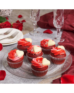 Loving Red Velvet Cupcakes, cake gift, cake, gourmet gift, gourmet, baked goods gift, baked goods, valentines day gift, valentines day