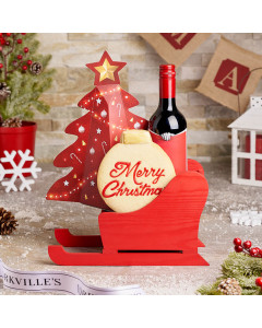 Holiday Cheer Wine Gift Sleigh
