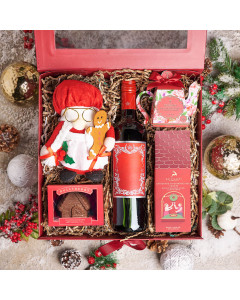 Holiday Wine & Cookie Gift Box, christmas gift, christmas, holiday gift, holiday, gourmet gift, gourmet, wine gift, wine