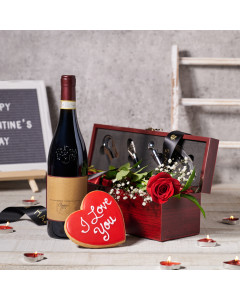 Wine Box Gift Basket, Valentine's Day gifts