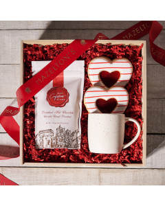 Valentine’s Day Hot Chocolate & Cookies Gift Set, Valentine's Day gifts, cookie gifts