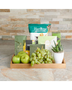 Green Fruit & Snack Gift Tray