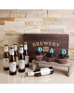 Father’s Day Cold One & Cupcake Gift Set, father’s day gift baskets, gourmet gifts, gifts, beer, father’s day