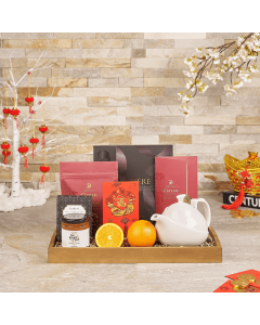 Lunar New Year Tea Time Tray, chinese new year gift, chinese new year, lunar new year gift, lunar new year, tea gift, tea, USA delivery