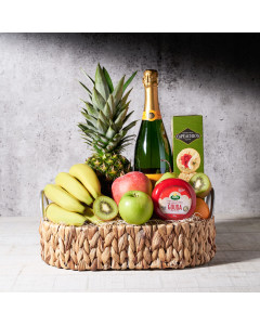 Great Harvest Champagne Gift Basket, champagne gift baskets, gourmet gifts, gifts, sparkling wine, fruit