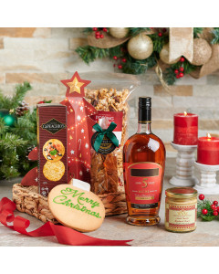 Tree & Treats Christmas Liquor Gift Basket
