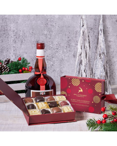 Whisky & Chocolate Gift Set, Christmas Gift Baskets, Liquor Gift Baskets, Gourmet Gift Baskets, Chocolate Gift Baskets, Chocolate Truffles, Liquor, Xmas Gifts, USA Delivery